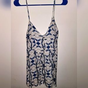 Asos White Tie Dye Tunic Tank Top